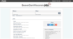 Desktop Screenshot of beaverdamwisconsin.jobs