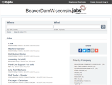 Tablet Screenshot of beaverdamwisconsin.jobs